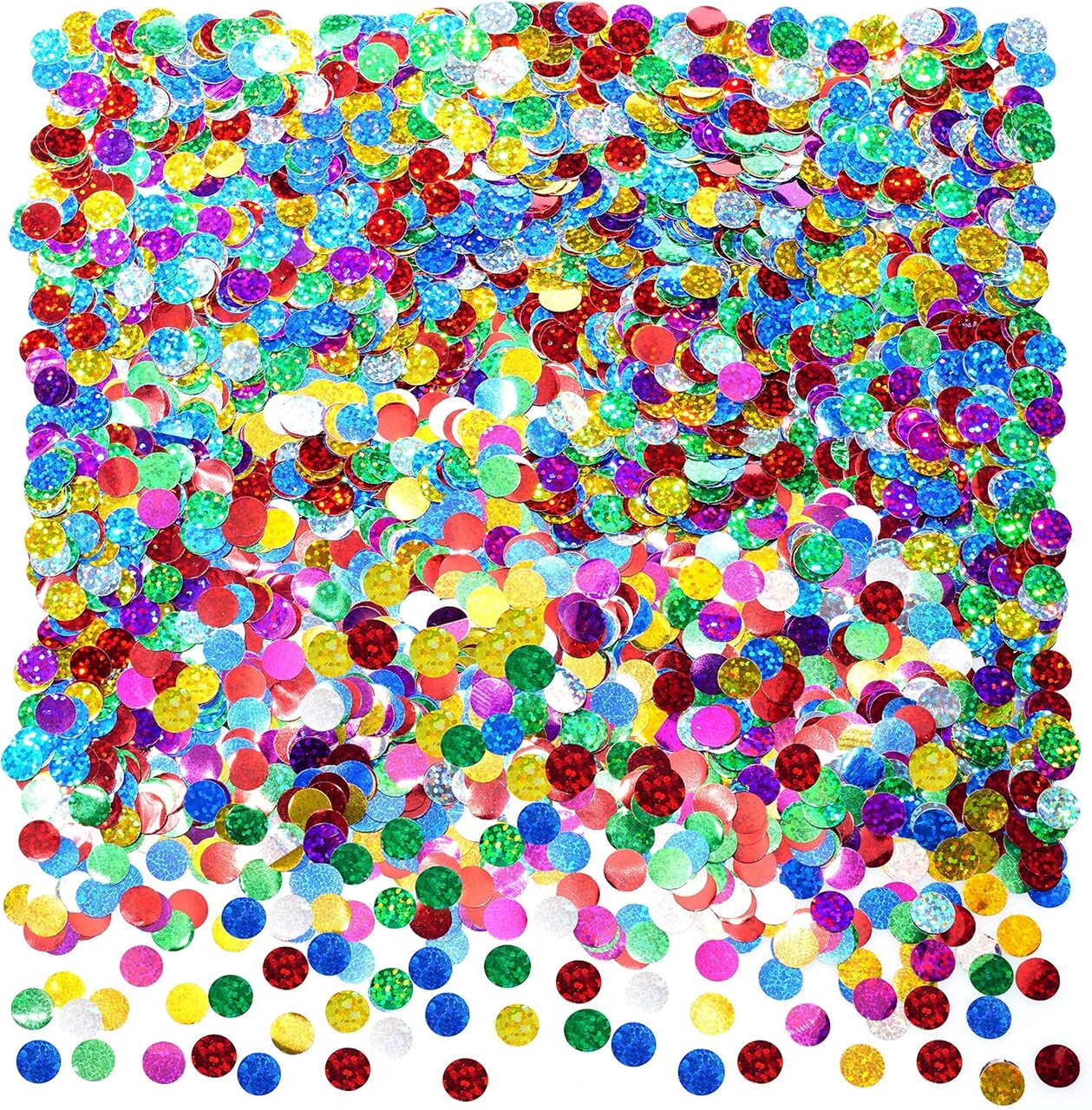 60g Multicolor Metallic Foil Confetti – Round Table Scatter for Parties